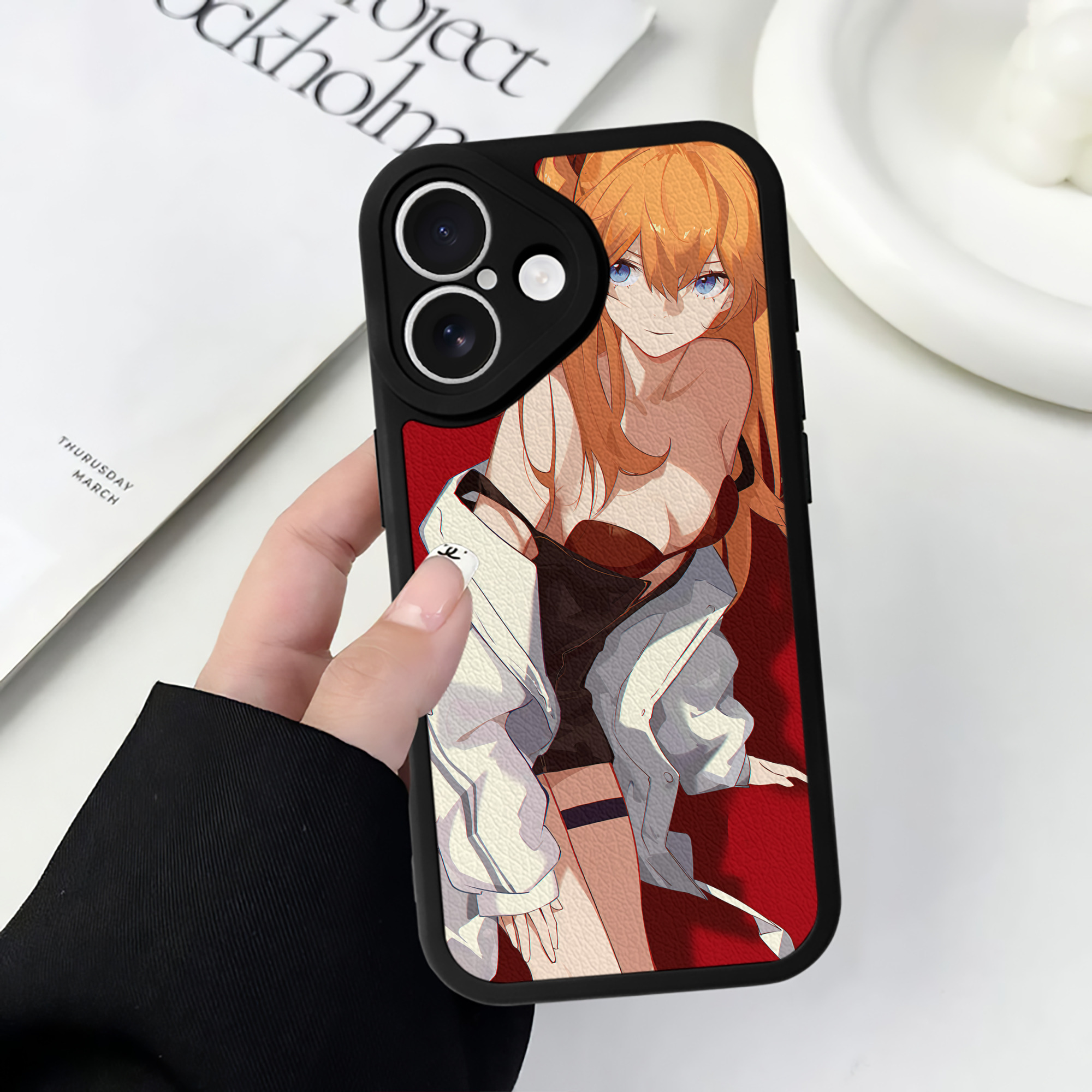 （画像用） EVA 新世紀エヴァンゲリオン 【iPhone 16シリーズ対応】シリコンスマホケース（レザー調） 材質：シリコン
